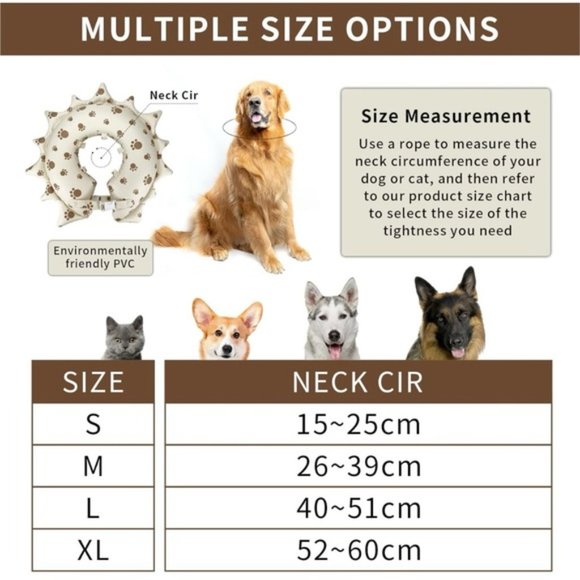 Inflatable Dog Cone Collar Size Small - Picture 4 of 4